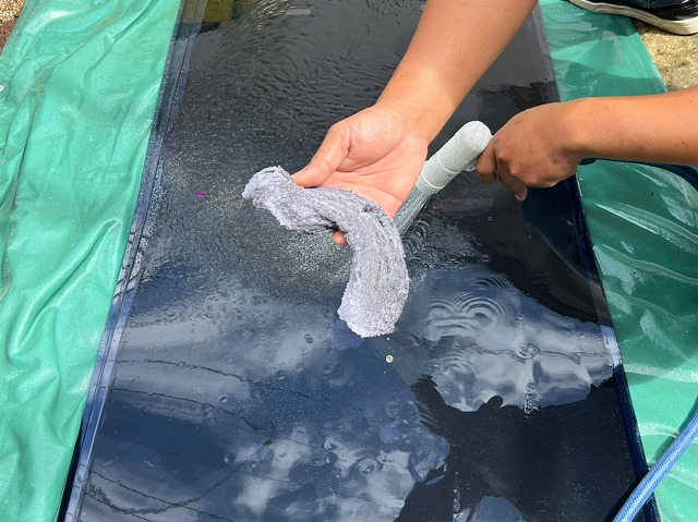 カーポートパネル汚れ